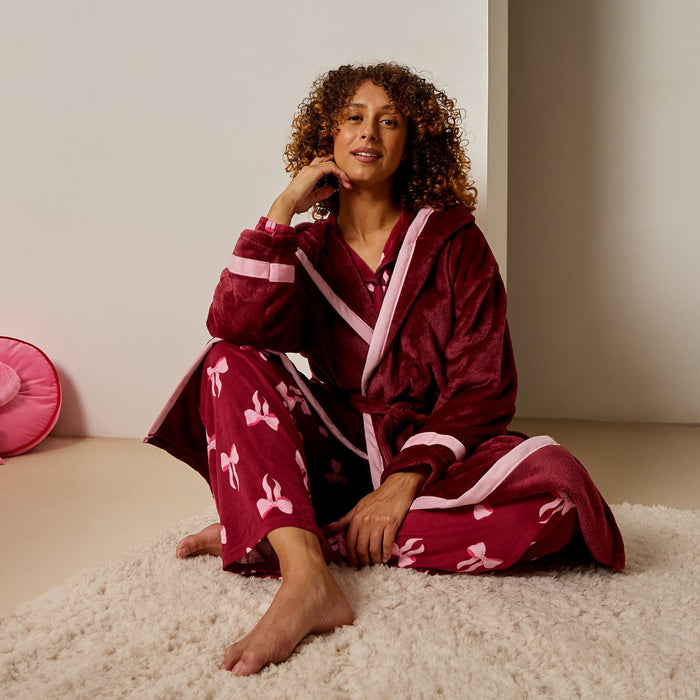 Flannel Fleece Piped Edge Dressing Gown, Adults 🇬🇧