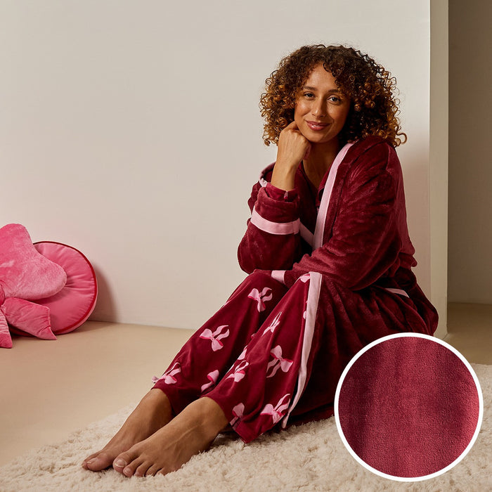 Flannel Fleece Piped Edge Dressing Gown, Adults 🇬🇧