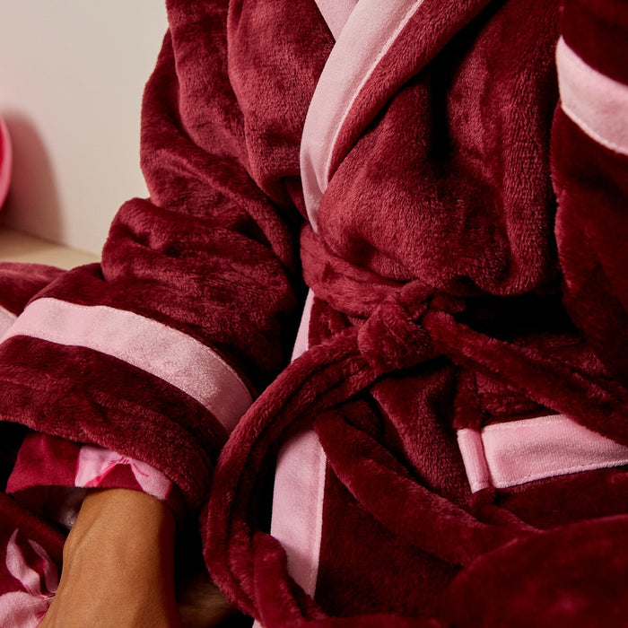 Flannel Fleece Piped Edge Dressing Gown, Adults 🇬🇧