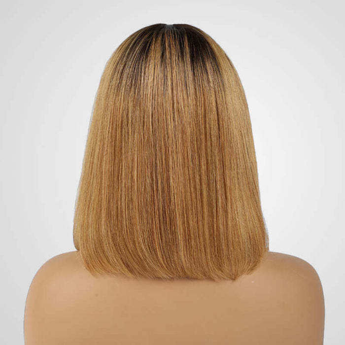 human hair lace wigs ombre 4/27/613 straight bob for chic black women