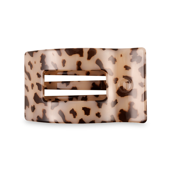 Flat Rectangle Hair Clip | Medium | Blonde Tortoise - B Social Boutique