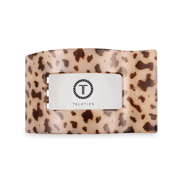 Flat Rectangle Hair Clip | Medium | Blonde Tortoise - B Social Boutique