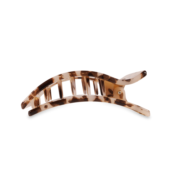 Flat Rectangle Hair Clip | Medium | Blonde Tortoise - B Social Boutique