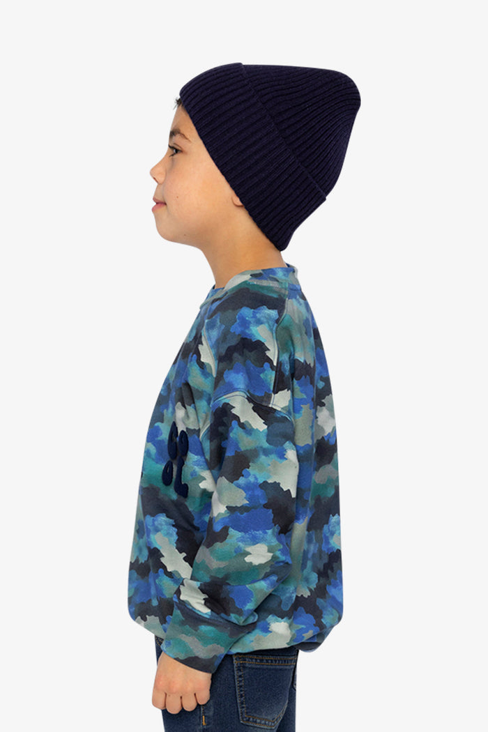Fleece Sweatshirt Blue And Grey Camouflage-2