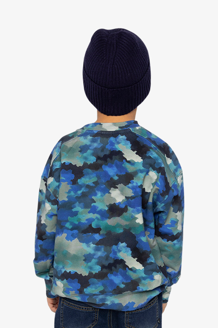 Fleece Sweatshirt Blue And Grey Camouflage-3