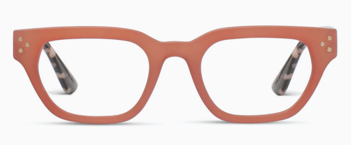 Flora Focus Coral/Black Marble - Peepers Reading Glasses