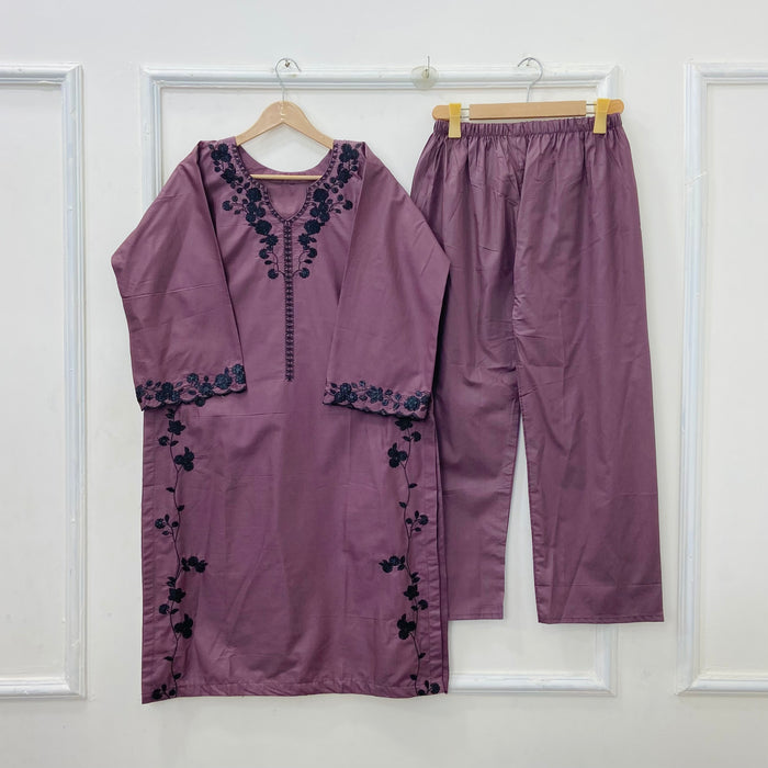 Floral Bail Embroidered 2PC (Premium Cotton) D-459