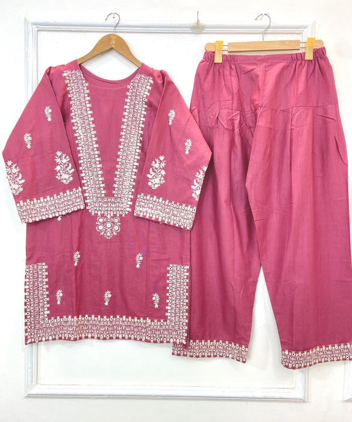 Foil Embroidery Bliss 2PC (Farshi Shalwar) (Khaddar) D-167