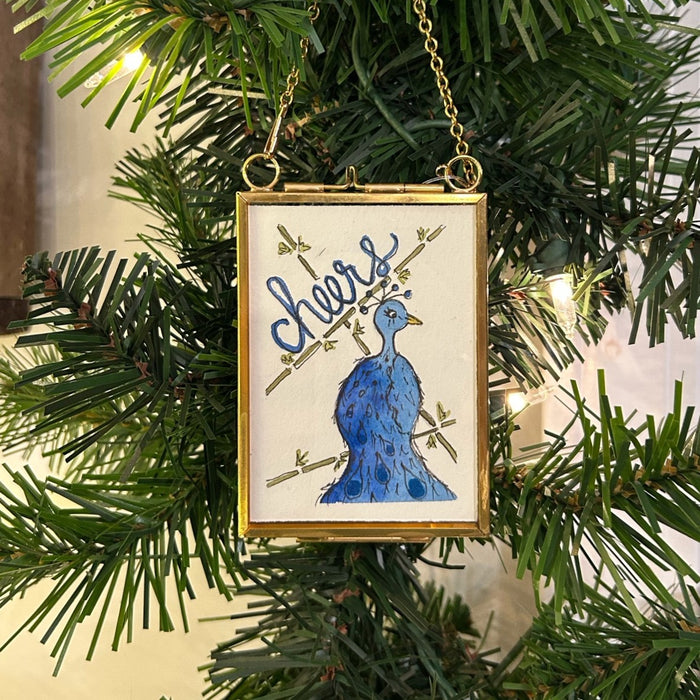 "Cheers" - Blue Peacock