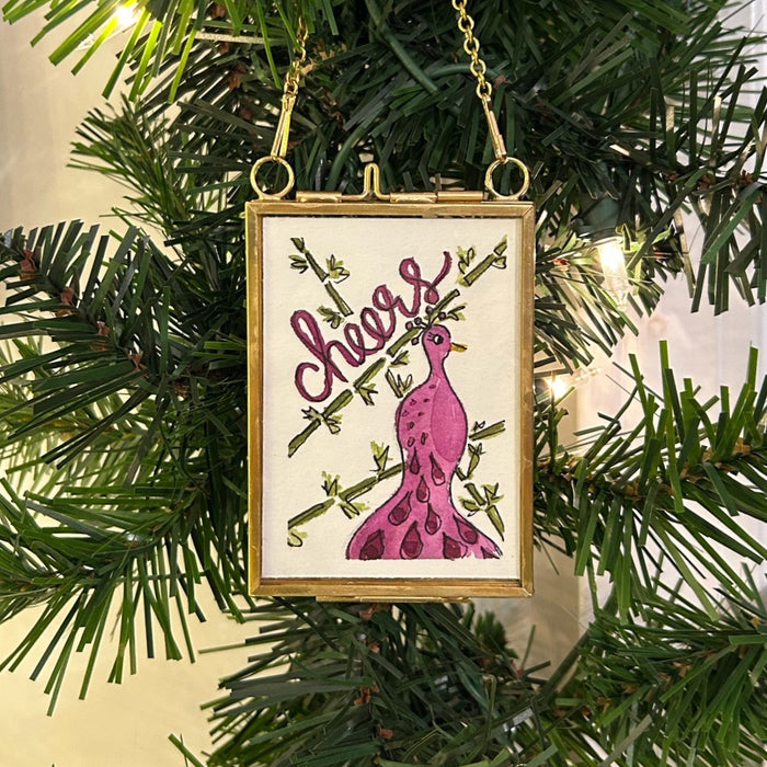 "Cheers" - Pink Peacock