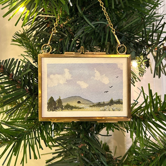 Green Rolling Hills - Birds in Distance