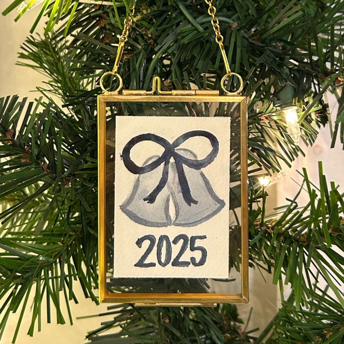 Bells - Dk Blue Bow "2025"