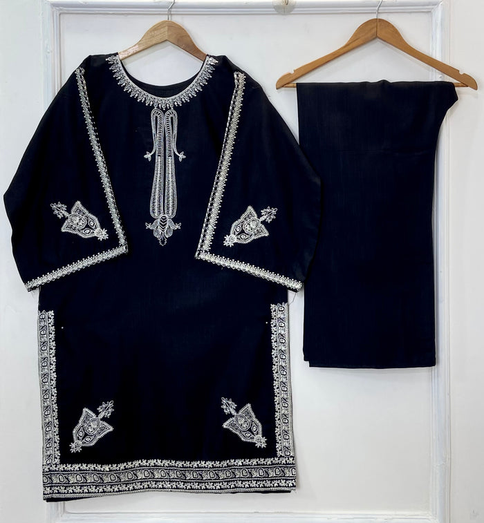 Front & Back Embroidered 2PC (Khaddar) D-320