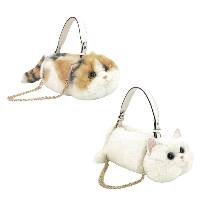 Furry Cat Handheld Purse