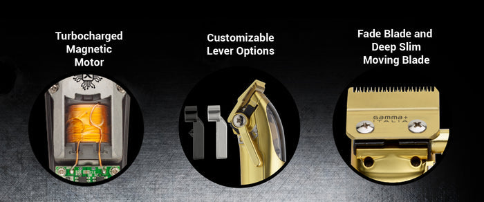 GAMMA+ GOLDEN GUN PROFESSIONAL CORDLESS CLIPPER # GP602G - Palms Fashion Inc.