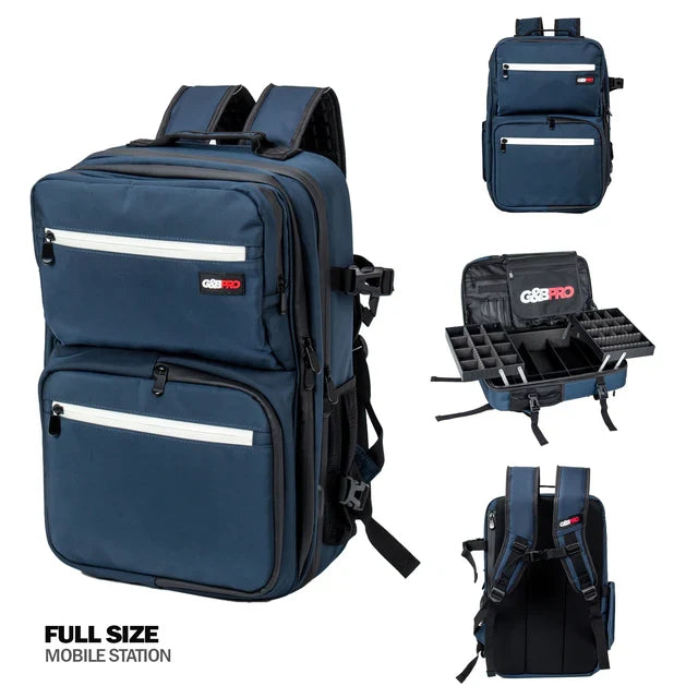 G&B PRO MOBILE WORK STATION Full SIZE Backpack - SPACE BLUE - Palms Fashion Inc.