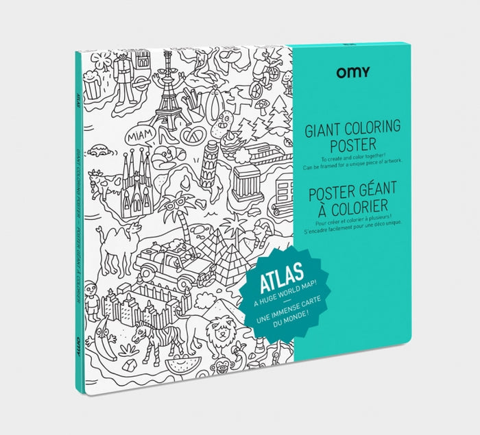 Giant Colouring Poster - Recycled Paper - Atlas