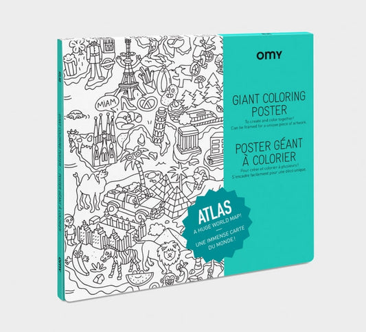Giant Colouring Poster - Recycled Paper - Atlas