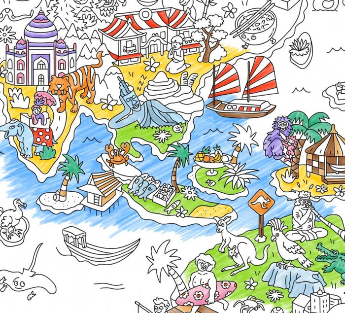 Giant Colouring Poster - Recycled Paper - Atlas