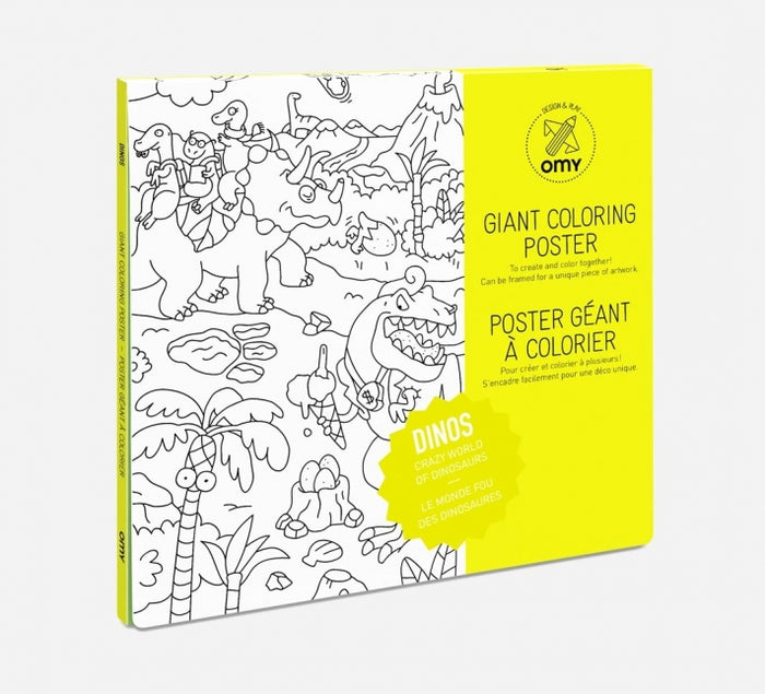 Giant Colouring Poster - Recycled Paper - Dinosaurs