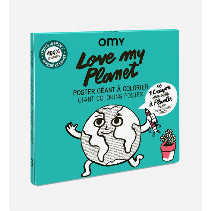 Giant Colouring Poster - Recycled Paper - Love My Planet