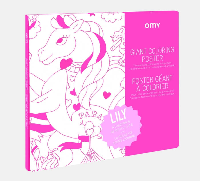 Giant Colouring Poster - Recycled Paper - Unicorn - Lily