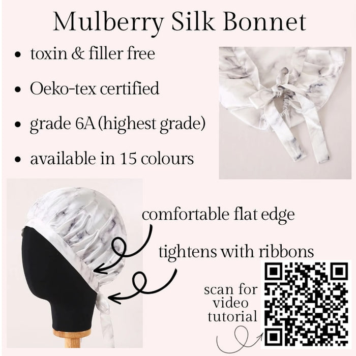 Gold Leopard Mulberry Silk Adjustable Bonnet