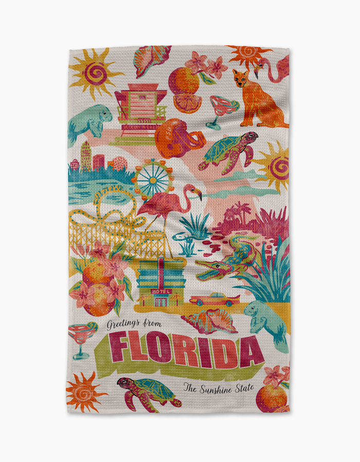 Greetings From Florida Tea Towel - B Social Boutique