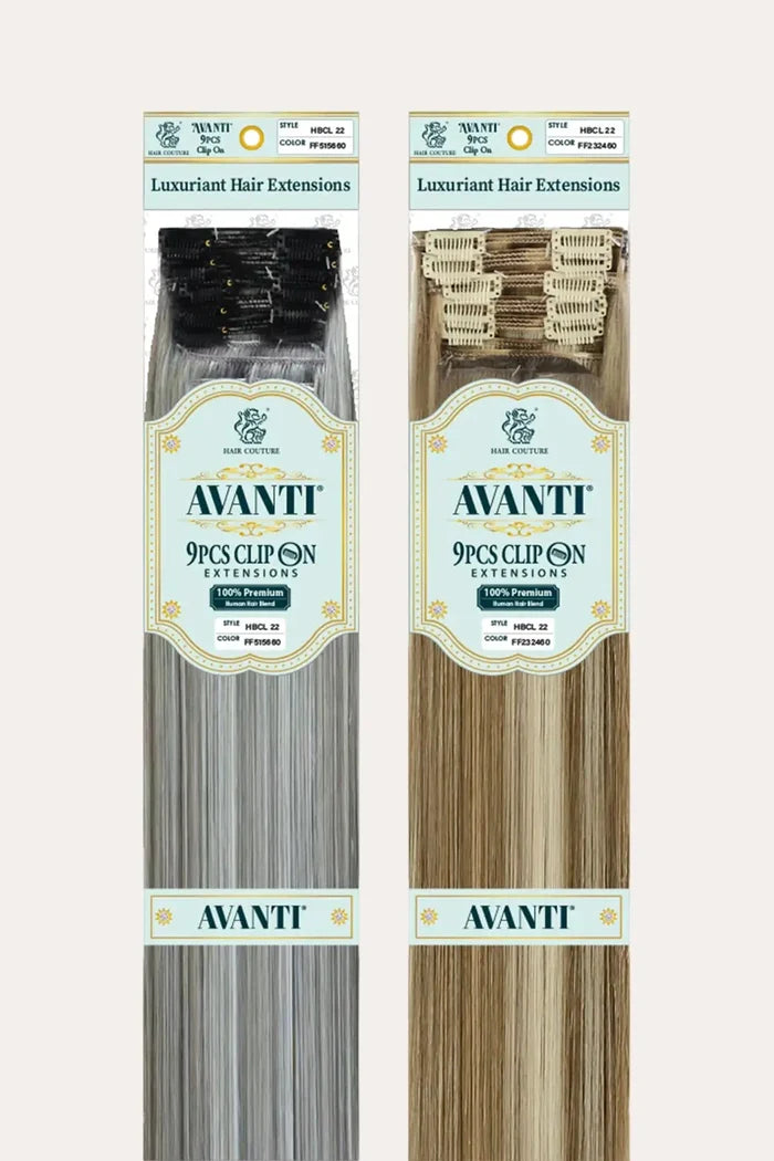 HAIR COUTURE AVANTI HUMAN HAIR BLEND CLIP IN 9PC 22" HAIR COUTURE