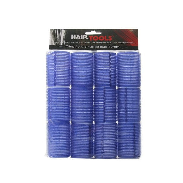 HAIRTOOLS Hair Tools Large Blue Velcro Roller (12)