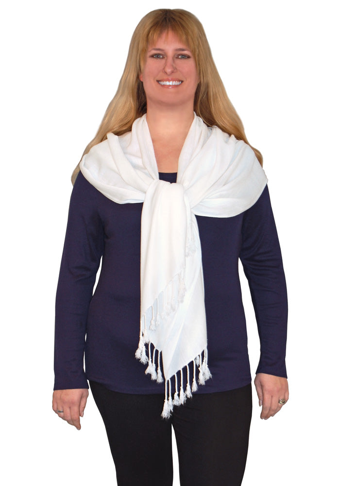 Handwoven Plain Twill Rayon Challis Scarf