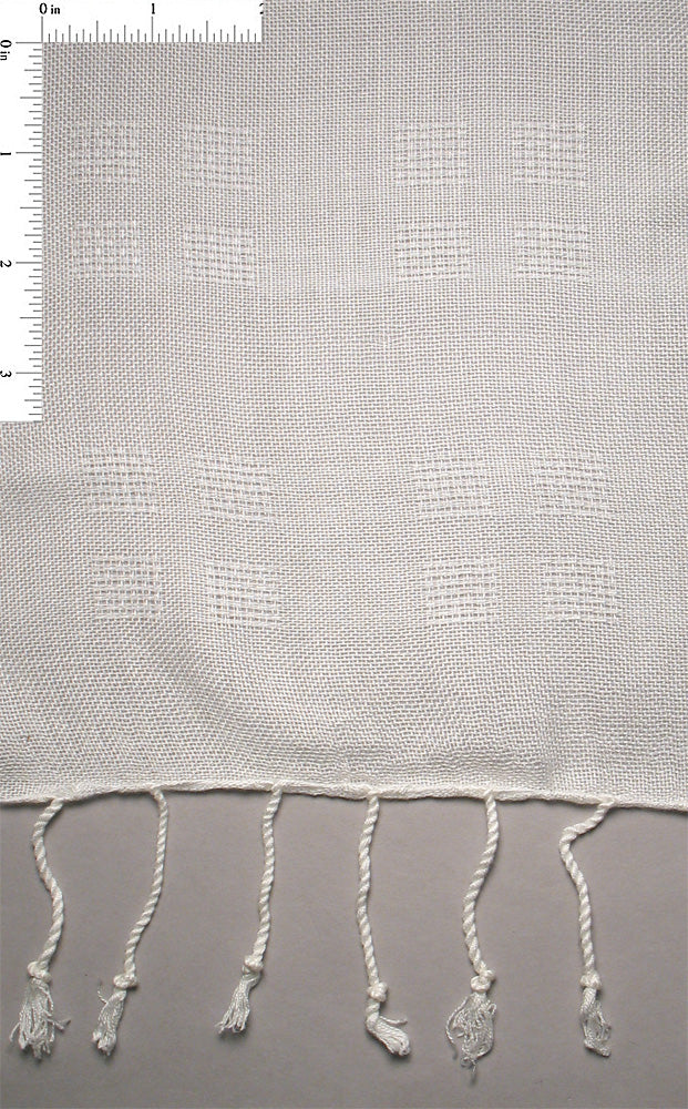 Handwoven Rayon Scarf: Floating Squares Design