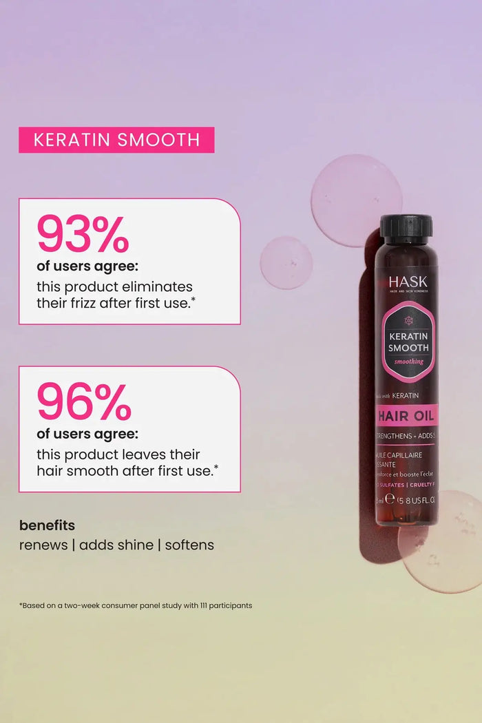HASK KERATIN SMOOTH HAIR OIL 18ml HASK
