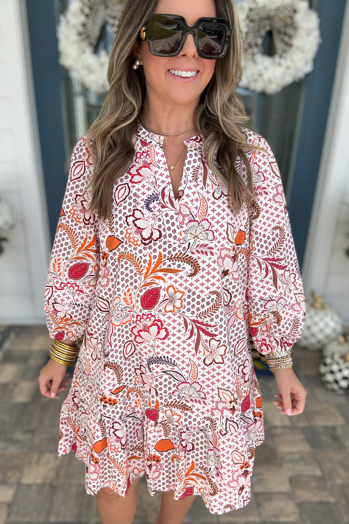 Hendry Floral Ruffle Shift Dress - B Social Boutique