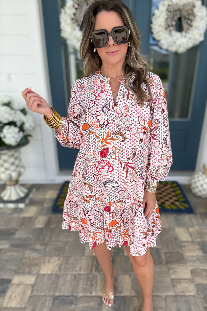 Hendry Floral Ruffle Shift Dress - B Social Boutique