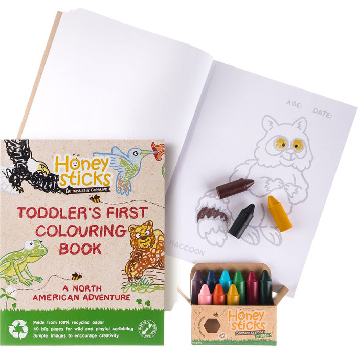 Honeysticks Coloring Book - 100% Recycled Paper, Biodegradable
