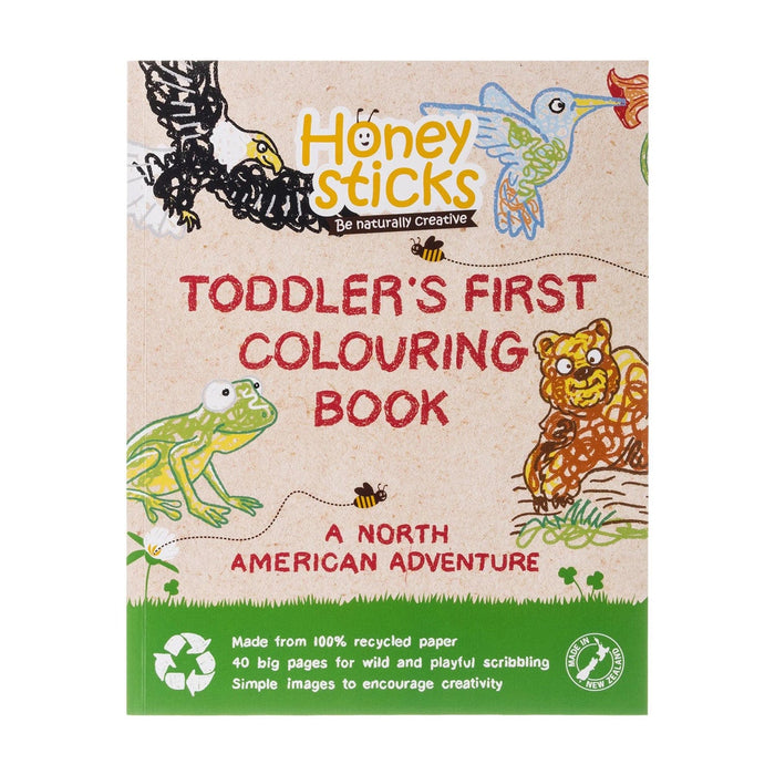Honeysticks Coloring Book - 100% Recycled Paper, Biodegradable