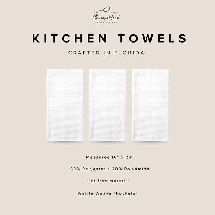 Hydrangea Flower Chinoiserie Kitchen Towel Preppy Spring