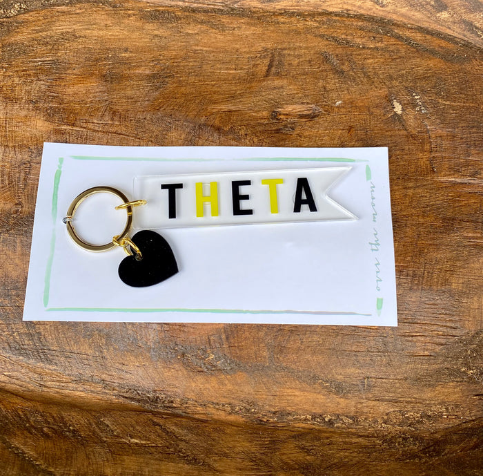 Kappa Alpha Theta / Two Color Name w/ Heart