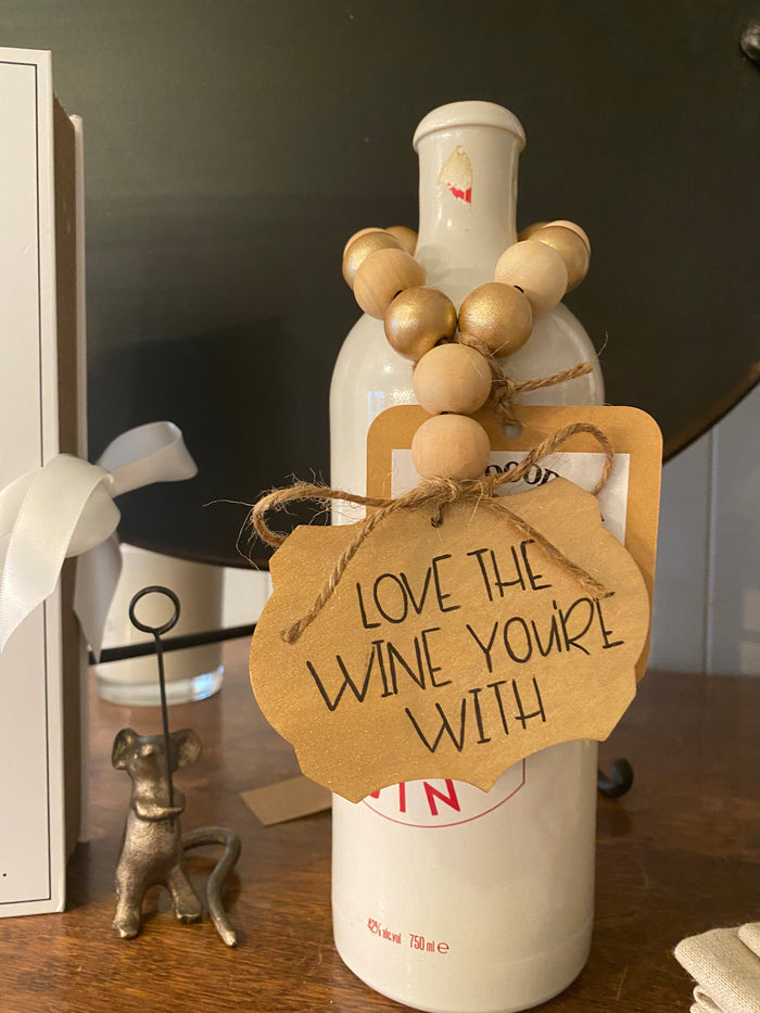 wine bottle garland love the wine youre with