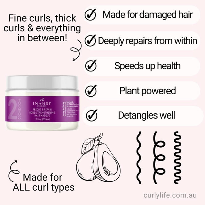 Inahsi Naturals Rescue & Repair Bond Strengthening Hair Masque