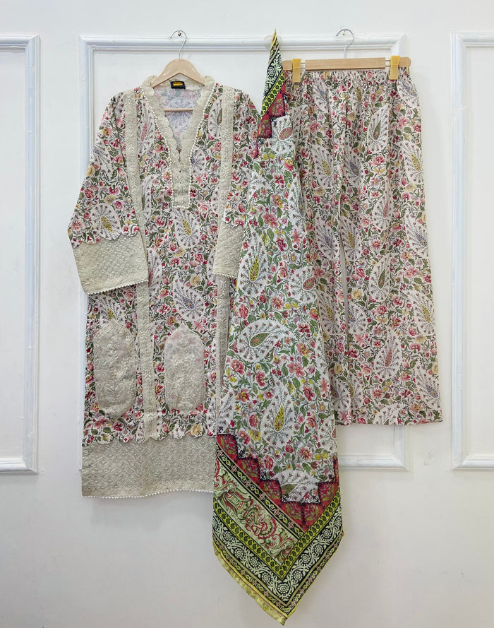 Ivory Garden 3PC (Lawn)
