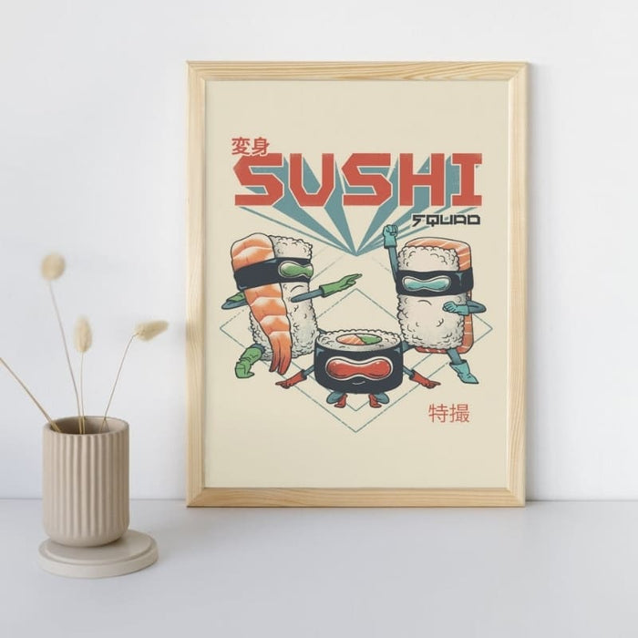 Japanese Poster - Sushi Squad A3