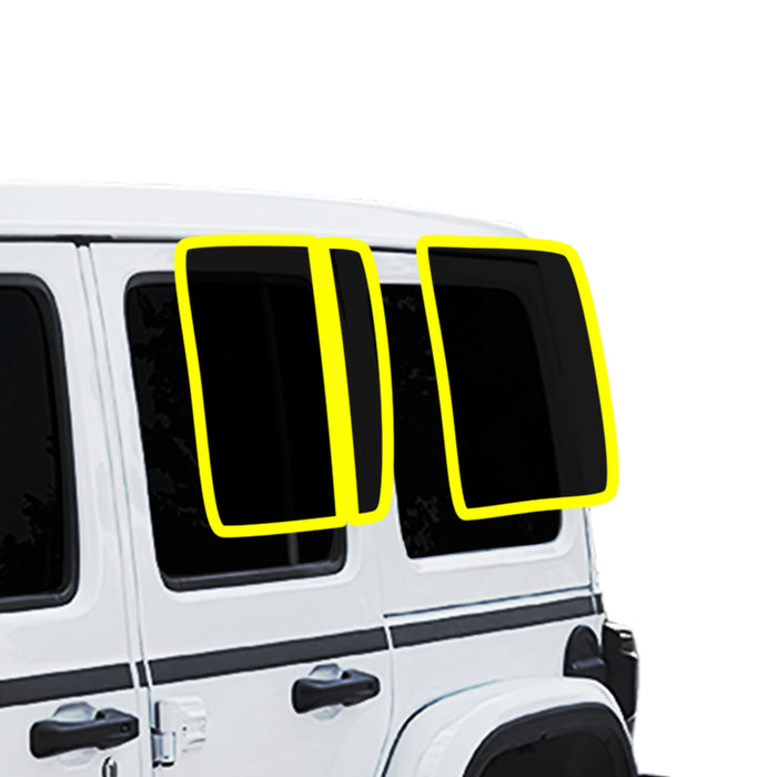 Precut Front Rear Windows Windshield Premium Nano Ceramic Window Film Tint Kit For Jeep Wrangler JLU 2018+ - Bogar Tech Designs