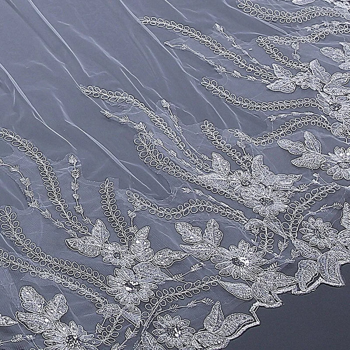 "Joanna" - Lace Edge Cathedral Bridal Veil