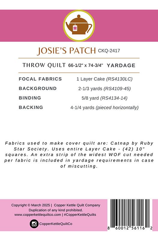 Josie's Patch Quilt Pattern