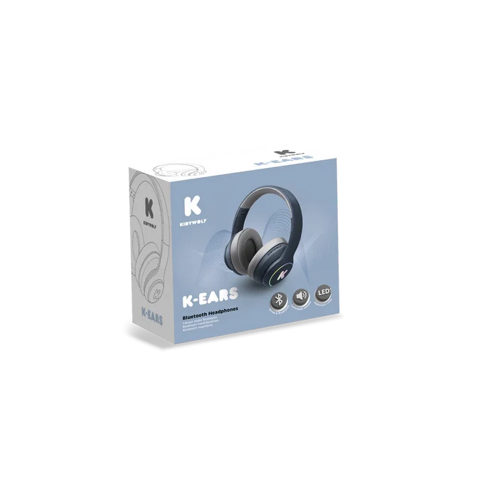 Kidywolf - K-Ears - Bluetooth Headphone - Blue - Packaging