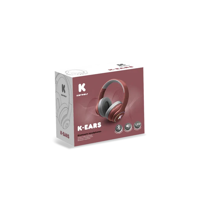 Kidywolf - K-Ears - Bluetooth Headphone - Red - Packaging