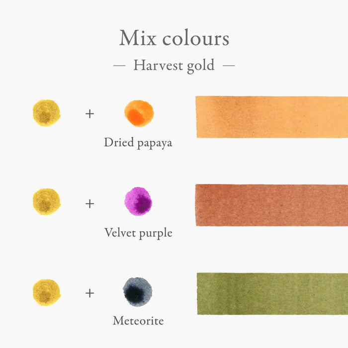 Kakimori Blendable Fountain Pen Ink -Harvest gold