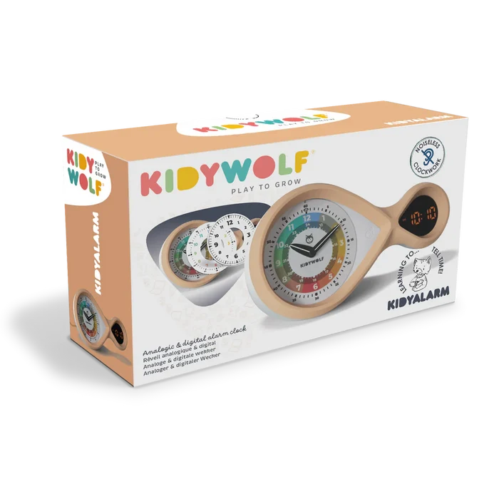 KIDYWOLF - KidyAlarm - Educational Alarm Clock - Melon - Packaging